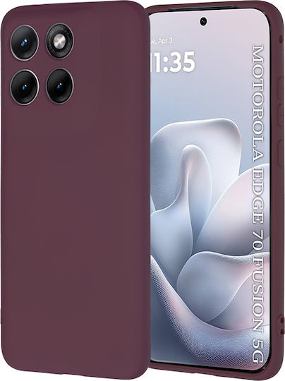 Techsuit Purple Silicone Back Cover (Motorola Edge 70 Fusion 5G)