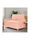 Two-Seater Couch Pink 126x81x87.5cm