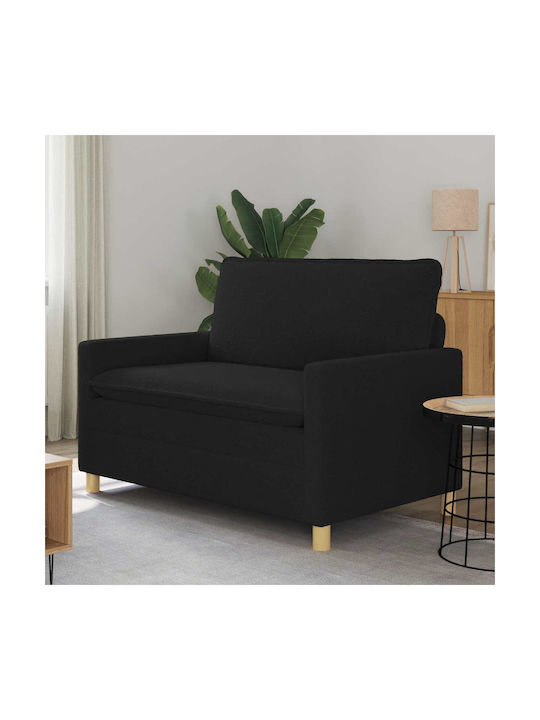 vidaXL Doppelsitzer Sofa Schwarz 126x81x87.5cm