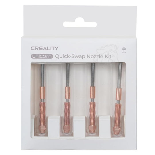 Set 4 Duză Creality Unicorn Pentru Imprimantă 3D Debit Mare Imprimare Viteză Mare 2 Duză 0.4 Mm 1 Duză 0.6 Mm 1 Duză 0.8 Mm Compatibil K1c Ender 3 V3 Realizat Din Aliaj De Cupru Oțel Călit Titan