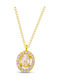 Themelidis Jewels Halskette Rosette aus Vergoldetem Silber mit Zirkon
