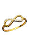 Damentringe mit Zirkon aus 14K Gold