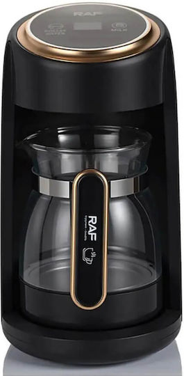 Raf Ηλεκτρικό Μπρίκι 600W με Χωρητικότητα 300ml Μαύρο