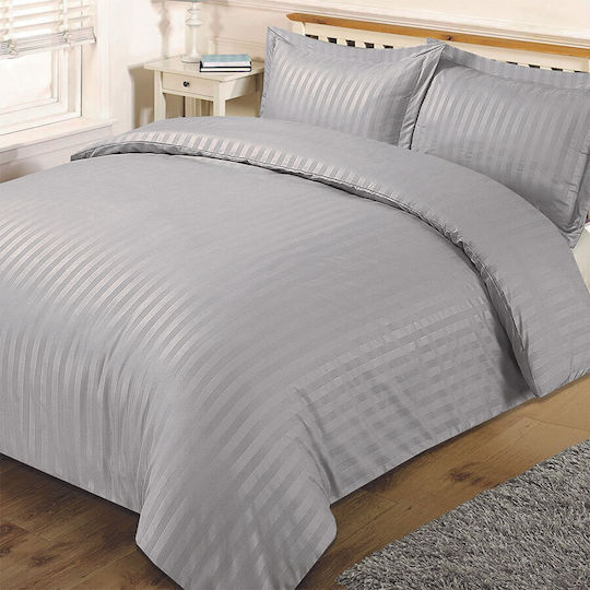 Σετ Μονό Flamingo Glamour 2τμχ 170x280cm Γκρι