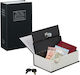 Relaxdays Carte Seif Alb Negru Argintiu 18x11.5x5.5 Cm 2 Chei