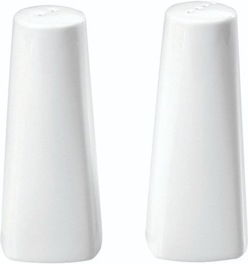 Salz-/Pfefferstreuer Kegelförmige Porzellan 4x10cm Set mit Ständer 12 Stück