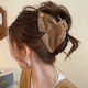 Hair Claw Shark Shape Gold Detail Mocha