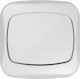 Abex Recessed Wall Switch Single White