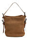 Day To Leather Women's Shoulder Bag Suede Tabac Brown