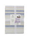 Koopman Koopman Tischdecke Mit Spitze Blau 130x180cm