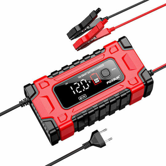 Foxsur Car Battery Charger 12/24V 10A