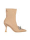 Stiefeletten Damen Astrogali mit hohem Absatz Beige