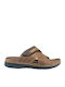 Damen Flache Sandalen Tabac Braun