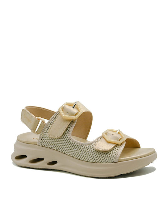 Amarpies Women's Anatomic Flatforms Sandals Beige