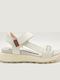 Leather Women's Flat Sandals White