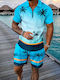 Herren Shorts Set Hellblau