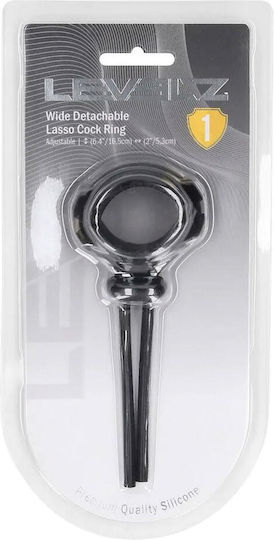 Abnehmbarer Weit Einstellbarer Silikon Penisring 5mm Schwarz
