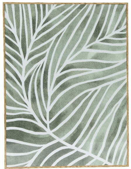 Wall Painting On Canvas In Green Shades Mdf 30x40cm