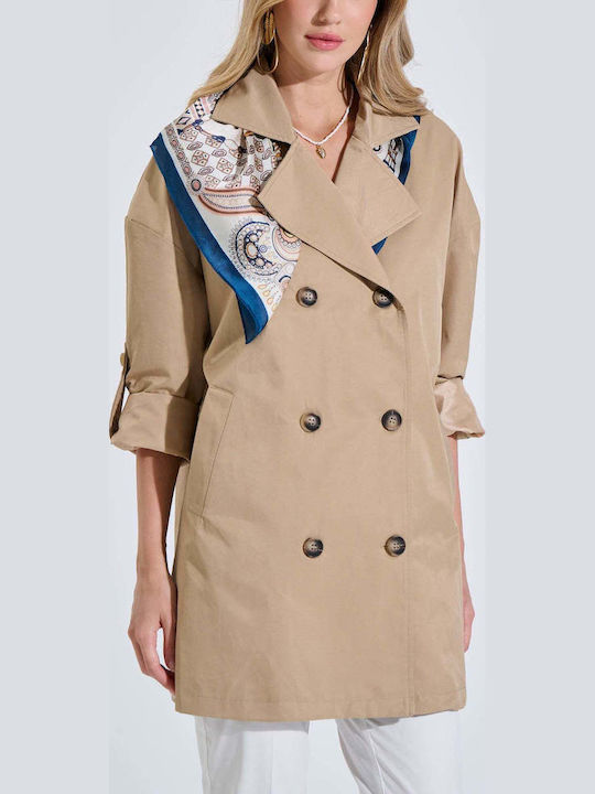 Bill Cost Women's Beige Gabardine Coat 20-060170-0