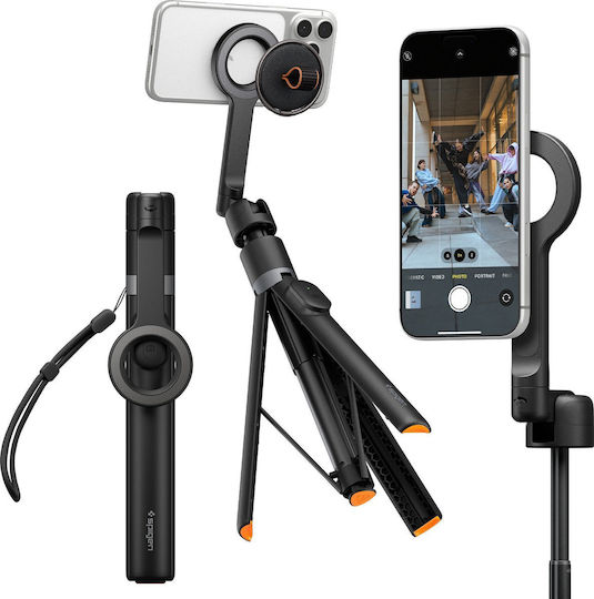 Spigen S582 Selfie Stick Cell Phone Tripod Bluetooth Black