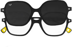 Square Junior Tvali Black Polarised Clip On
