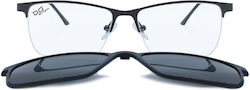 Square Oog Gun Polarised Carbon Clip On