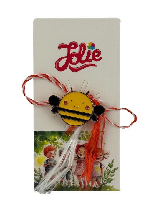 Martisor Copii Jolie Material Metalic Ambalaj Carton Design Brosă Dimensiune Aproximativ 2x2 Cm Design Buburuză Multicoloră