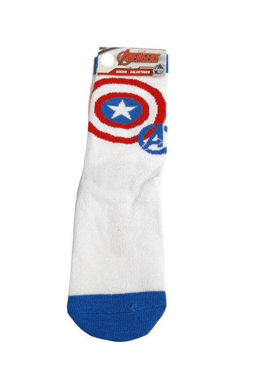 Avengers Παιδικές Κάλτσες Ασπρομπλε