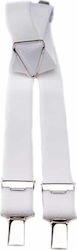 Victoria Kids Suspenders in White Colour with 3 Clips