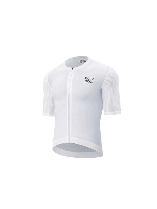 Rockbros Men's Short Sleeve Cycling Jersey White