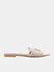 Damen Flache Sandalen Beige