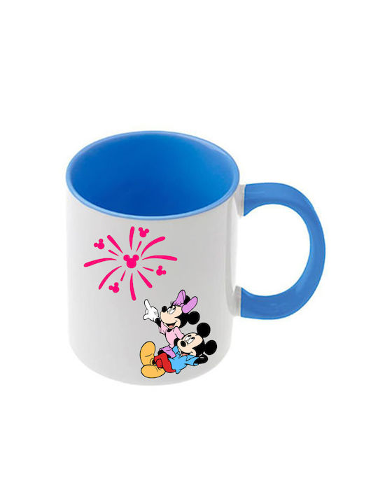 Κούπα Mickey Mouse Γαλάζια Λαβή Εσωτερικό