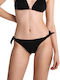Bikinihosen Slip mit Schnürung Schwarz