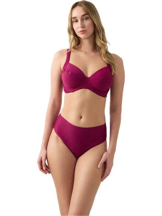 Minerva Bikini Slip Ψηλόμεσο Μωβ