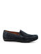Leather Men's Loafers in Blue Color