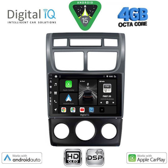 Digital IQ Ηχοσύστημα Αυτοκινήτου για Kia Sportage 2004-2010 με A/C (Bluetooth/USB/WiFi/GPS/Apple-Carplay/Android-Auto) με Οθόνη Αφής 9"