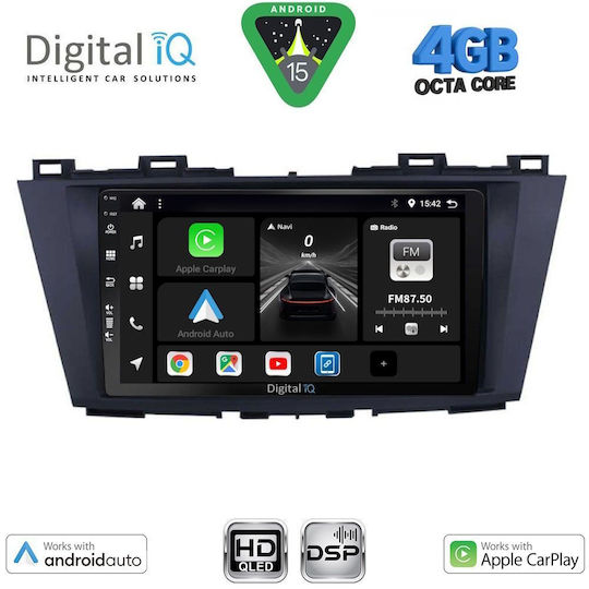 Digital IQ Ηχοσύστημα Αυτοκινήτου για Mazda 5 2011-2020 (Bluetooth/USB/WiFi/GPS/Apple-Carplay/Android-Auto) με Οθόνη Αφής 9"