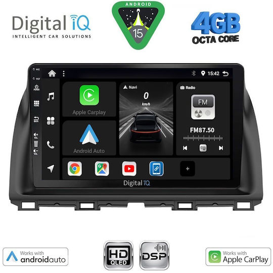Digital IQ Car Audio System for Mazda CX-5 2013-2017 (Bluetooth/USB/WiFi/GPS/Apple CarPlay/Android Auto) with 10" Touch Screen