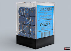 Chessex Brush Wavebreak Gold Block 36 D6 Dice