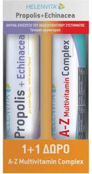 Helenvita Promo Propolis + Echinacea 20 Αναβράζοντα Δισκία Λεμόνι & A-z Multivitamin Complex 20 Αναβράζοντα Δισκία