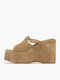 Sommer Damenplattformen Beige