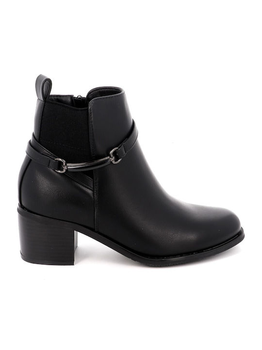 Women's Ankle Boots with Medium Heel Black