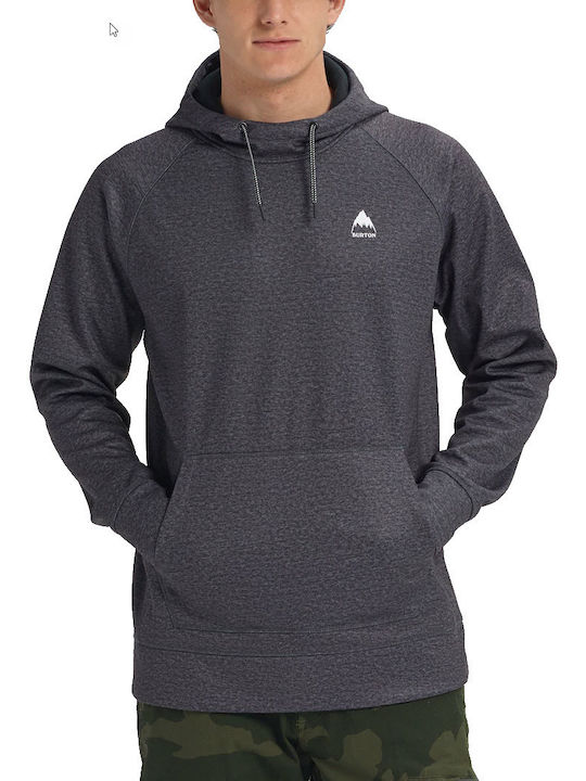 Crown Bonded Φούτερ με Κουκούλα True Black Heather