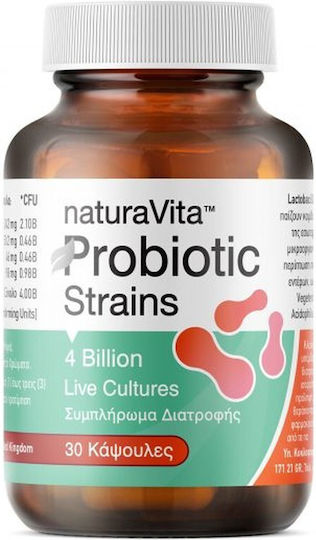 Natura Vita Strains Supplement with Probiotics 30 Capsules