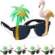 Set Ochelari Party Palmier Flamingo Relaxdays Colorat 12x15.5x16 Cm