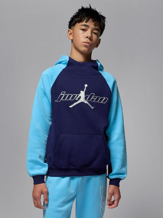 Jordan Fleece Kids Hoodie With Pockets Blue