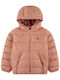 Kids Quilted Jacket with Hood Orange Puffer