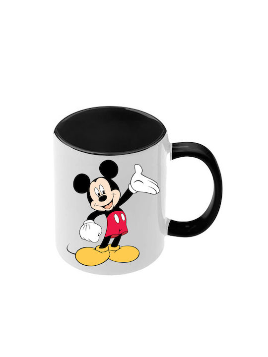 Κούπα Mickey Mouse Μαύρη Λαβή Εσωτερικό