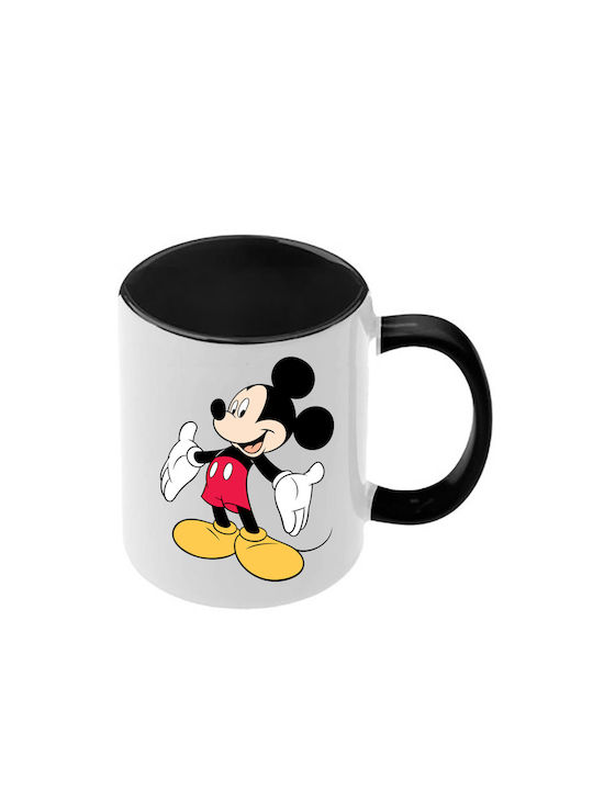 Κούπα Mickey Mouse Μαύρη Λαβή Εσωτερικό