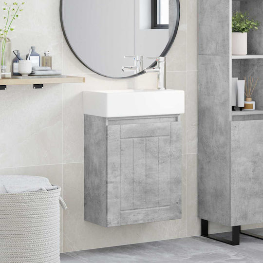 vidaXL Баня маса със смесител М45.5xД25.5xВ84см Сива